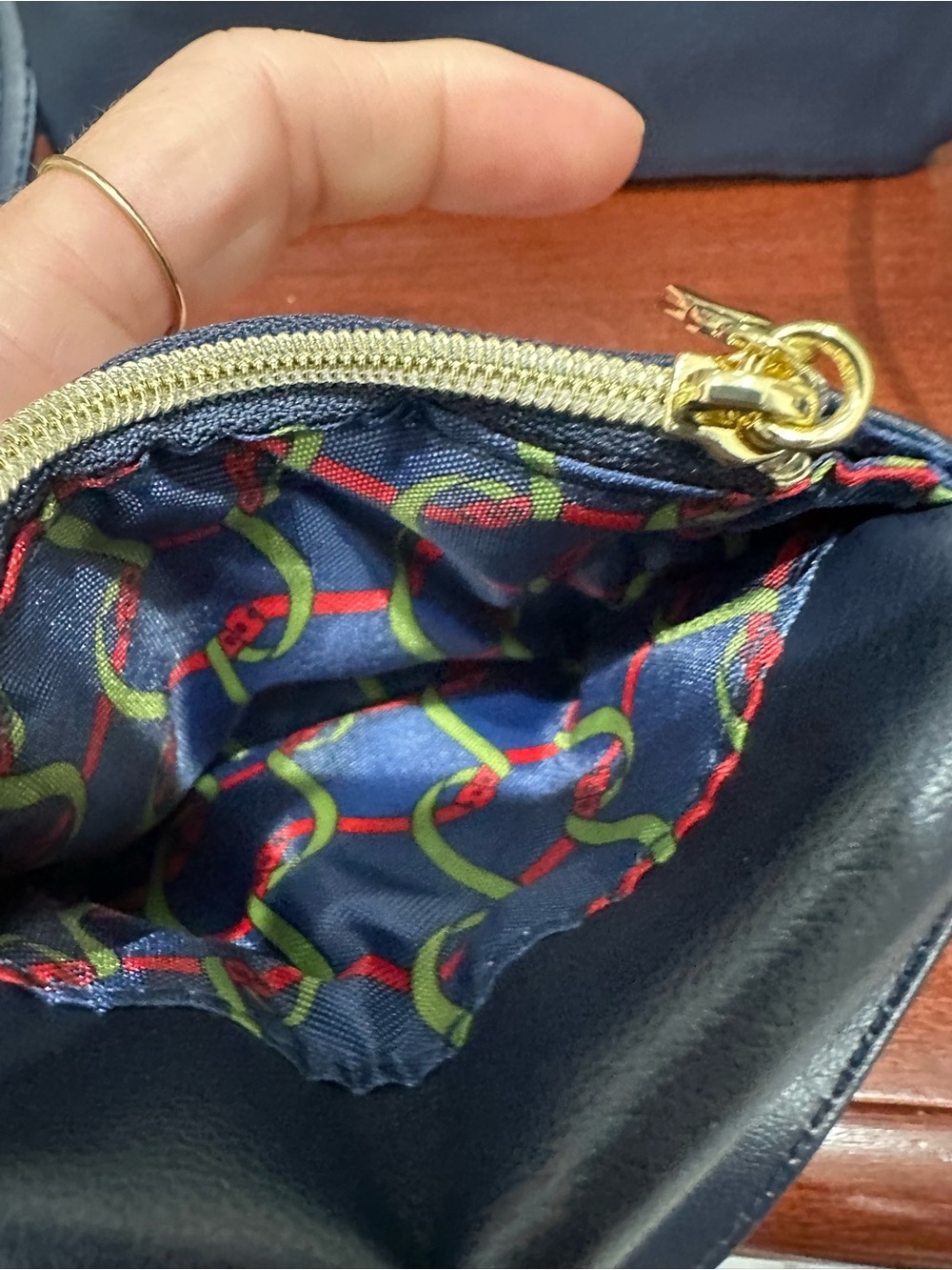 Roberta di Camerino Navy Leather Crossbody Bag & Matching Coin Purse 2-Piece Set - Picture 13 of 15